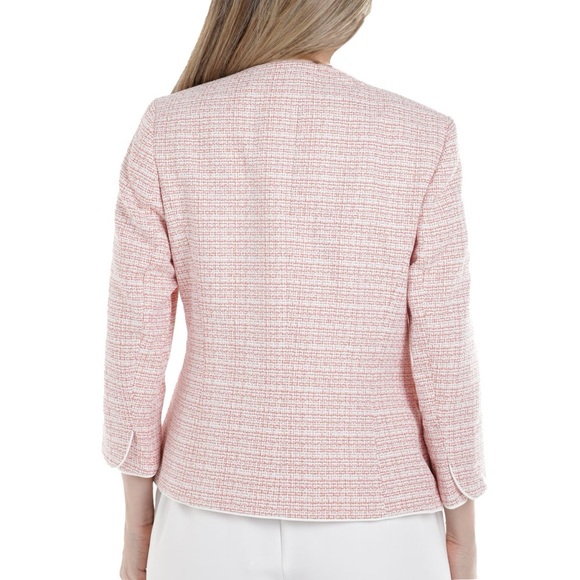 Kasper pink and white blazer in size 10 - Picture 2 of 6